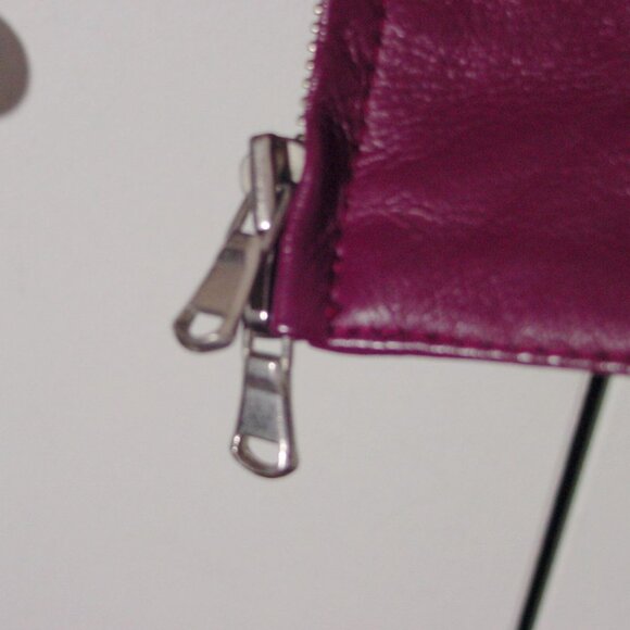 Vtg JL Studio For Jessica London Maroon Red Women's Cafe Racer Jacket Sz 18W - Picture 7 of 10